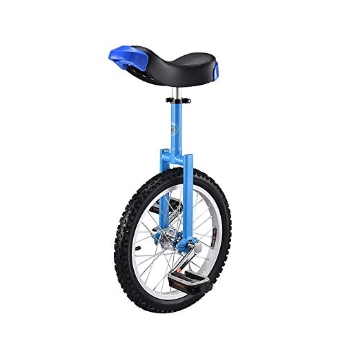 Monocycles : QWEASDF 16", 18", 20", 24" Monocycle vélo Hauteur réglable Monocycle Cirque +Support de monocycle pour Ados / Kid's / Adulte Charge Montagne, Bleu, 24