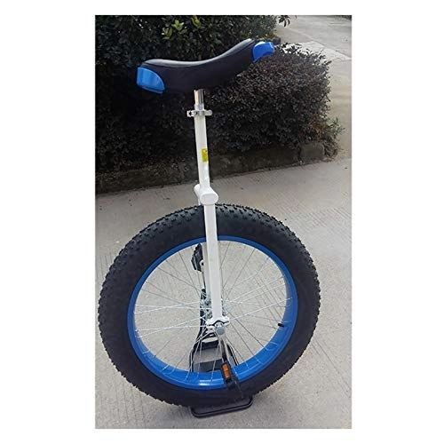 Monocycles : QWEASDF 20" 24" Monocycle vélo Hauteur réglable à Une Roue Monocycle Roue Cirque +Support de monocycle pour Ados / Kid's / Adulte Charge Montagne, Bleu, 20