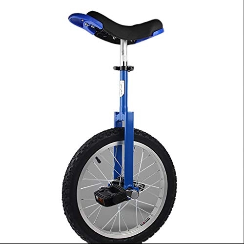 Monocycles : QWEASDF Kid's / Adulte Formateur Monocycle Hauteur Réglable Anti-dérapant Butyl Montagne Pneu Équilibre Cyclisme Exercice Vélo Bike 16", 18", 20", 24", Bleu, 18″