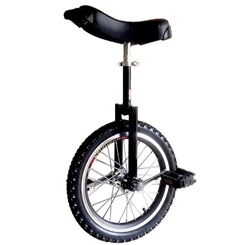 Monocycles : QWEASDF Monocycle / vélo à Une Roue Hauteur réglable Charge maximale 150 Kg, Cirque jonglage monocycle Artiste Mono Roue Argent-Noir 16", 18", 20", 24", Noir, 18”