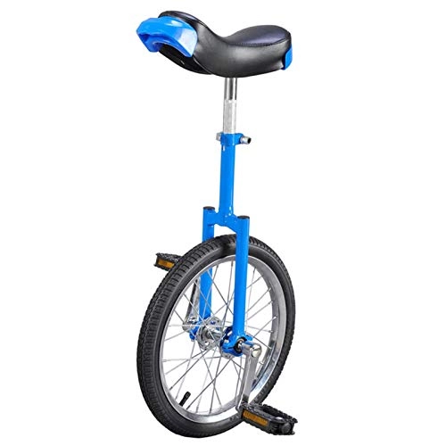 Monocycles : TTRY&ZHANG 23 / 20 / 18 / 16 Pouce monocycle pour Adultes et Enfants, monocycle en Plein air réglable avec Jante AOLLY, débutant de démarreur uni-Cycle, Bleu (Color : Blue, Size : 16")