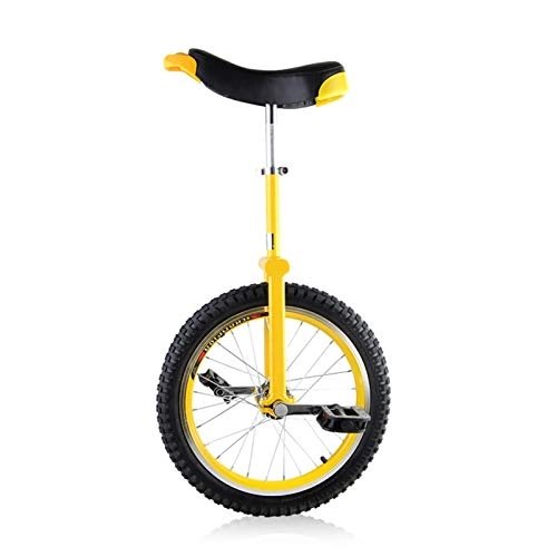 Monocycles : TTRY&ZHANG Boy Filles monocycle vélo avec Une Roue de 16" / 18" / 20" / 24", Adultes Grands Enfants Unisexe Adulte débutant Jaune jonctuel Jaune, Charge 150kg / 330lbs (Size : 18"(46CM))