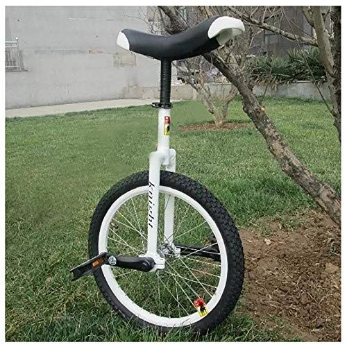 Monocycles : Vélos Monocycle Roue de 16" / 20" / 24" Monocycle Débutant pour Adultes / Enfants, Blanc, d'exercice D'équilibre de Sport de Plein Air, Jante en Alliage (Color : White, Size : 16in Wheel)