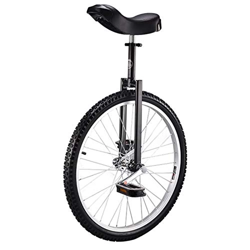 Monocycles : Vélos Monocycle Roue de 24" Monocycle Unisexe pour Les Grands, de Cyclisme d'exercice Auto-équilibrant, Hauteur de L'utilisateur Supérieure à 175 cm (69"), Aptitude (Color : Black)