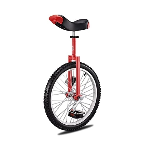 Monocycles : WENNEWU Monocycle Siège Réglable Vélo d'exercice Ajuster Les Enfants Adultes Exercice De Fitness Sportif Extérieur, Rouge, 18in