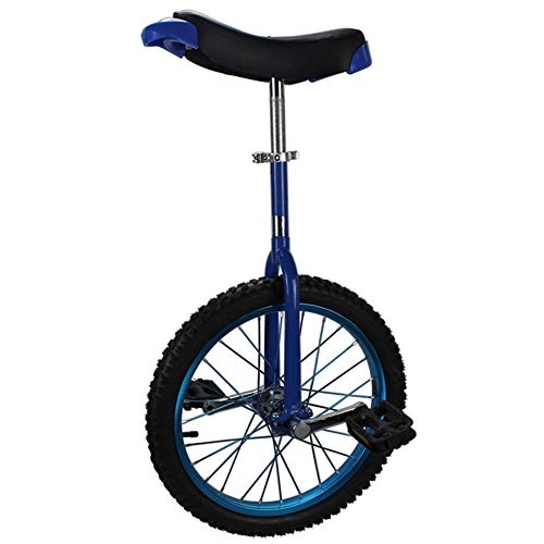 Monocycles : WHR-HARP 16" / 18" / 20" Kid's / Adulte Formateur Monocycle, Monocycle Vélos de Montagne Réglables en Hauteur pour Adultes Antidérapants Butyl Mountain Tire Balance Cyclisme Vélo d'exercice, Blue-18inch