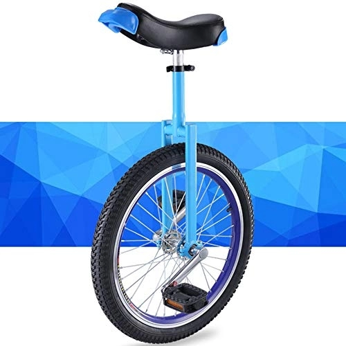 Monocycles : WHR-HARP Monocycle Adulte, Monocycle de Vélo D'équilibre, Antidérapant, avec Support de Rangement Robuste Balance Cyclisme Exercice Fitness pour Adulte, Débutant, Entraîneur, Blue-20inch