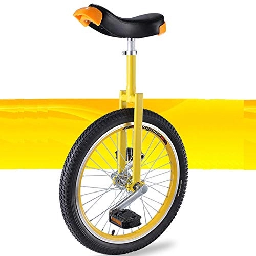 Monocycles : WHR-HARP Monocycle Adulte, Monocycle de Vélo D'équilibre, Antidérapant, avec Support de Rangement Robuste Balance Cyclisme Exercice Fitness pour Adulte, Débutant, Entraîneur, Yellow-16inch