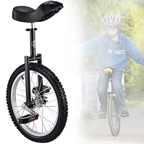 Monocycles : WHR-HARP Monocycle Ajustable 18 Pouces, Pneus de Montagne équitation Exercice D'auto-équilibre équilibre Vélo équitation Sports de Plein Air Exercice de Remise en Forme, Black