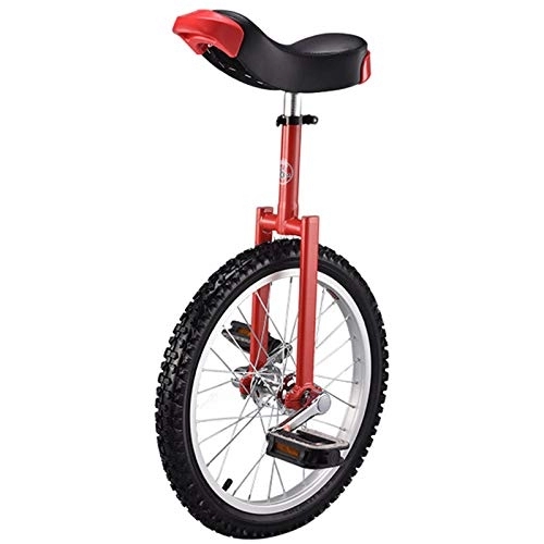 Monocycles : WHR-HARP Monocycle / Vélo à Une 18", Pneus de Montagne équitation Exercice D'auto-équilibre équilibre Vélo équitation Sports de Plein Air Exercice de Remise en Forme, Red
