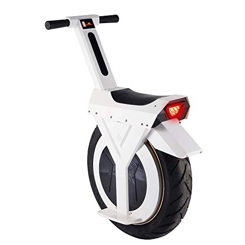 Monocycles : YANGMAN-L Électrique Auto équilibre, City Boardwalk Voyage Curiosités ou Utilisation Golf Course, Véhicule Pliable avec Bluetooth Haut-Parleur 18 Miles Plage / 12 MPH Vitesse, Blanc
