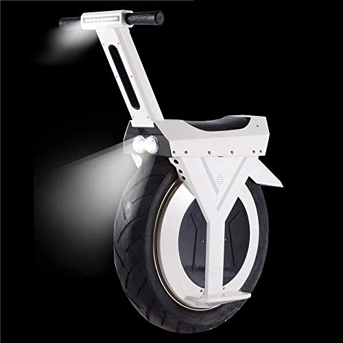 Monocycles : YUHT Monocycle lectrique, 17"60V / 500W, Scooter lectrique, avec Haut-Parleur Bluetooth, Scooter lectrique, Gyroroue Unisexe Adulte, Blanc et Noir (Taille: 30KM, Couleur: Noir) Monocycle