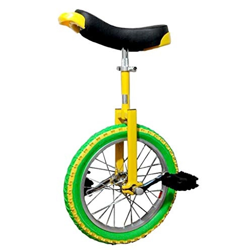 Monocycles : ZSH-dlc Freestyle Monocycle 16 / 18 / 20 Pouces Unique Vélo Équilibre Réglable en Hauteur Adulte Enfants De Roue, d'anniversaire / Cadeau De Noël (Size : 16 inch)