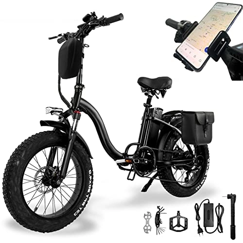 Vélos électriques : 165cm Velo Electrique Pliable 20"* 4", Batterie 48V 15Ah, Vélo de Neige Grande Autonomie 40-100km, Fat Bike Modèle Y20 de Femme, multicolore