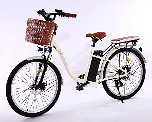 Vélos électriques : 26" Vélo électrique / Vélos électriques pour Adultes / Unisexe / 250W / Moteur 48V 13Ah MAX kilométrage jusqu'à 80-90km Shimano 7 vitesses / avec amortisseur / Certificat CE selon les normes EU (1 Pack)