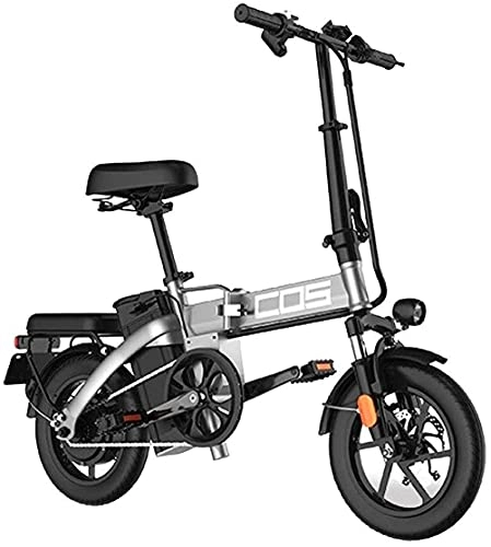 Vélos électriques : CHHD Vélo électrique Vélo de Montagne électrique Adultes Vélo électrique Ebikes Pliant Ebike léger 350W 48V 18.8Ah avec Pneu 14 Pouces et écran LCD avec Garde-Boue pour Les sentiers de