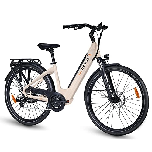 Vélos électriques : DERUIZ vélo électrique Quartz 28 Pouces vélo électrique Puissant, Batterie Bobine 48v 644 Wh, écran LCD avec Bluetooth, E-Bike Urbain pour Adulte Homme Femme, VTC