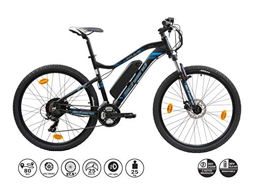 Vélos électriques : F.lli Schiano Braver Vélo électrique 27.5" Unisex-Adult, Noir-Bleu