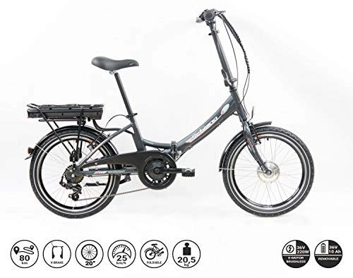 Vélos électriques : F.lli Schiano E-Star Vélo électrique Unisex-Adult, Anthracite, 20