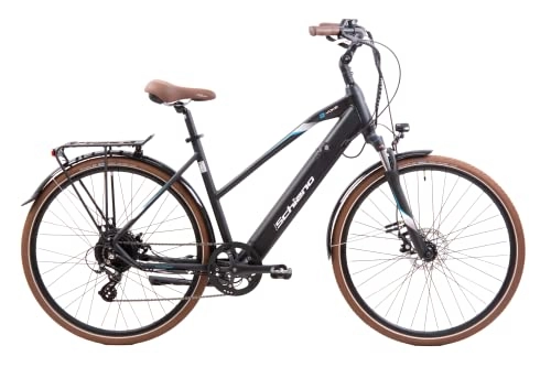 Vélos électriques : F.lli Schiano E- voke Vélo électrique Unisexe pour Adulte Noir 28
