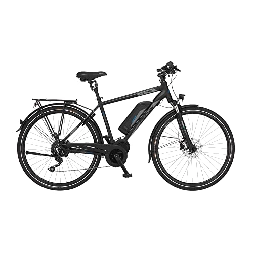 Vélos électriques : Fischer Viator ETH 1861 Vélo électrique pour Homme | RH 50 cm Moteur Central 80 Nm | Batterie 48 V Trekking | E-Bike, Noir Mat, 71 cm