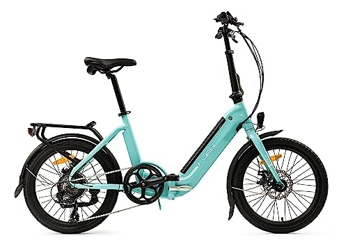 Vélos électriques : Flebi - Vélo Électrique Pliable Swan 20'' | Autonomie 70 km - Vitesse 25 km / h | Batterie 10.4Ah (Bleu)