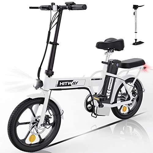 Vélos électriques : HITWAY Vélo électrique E-Bike Pliable Vélos de Ville Batterie 8.4h, Kilométrage électrique Peut Atteindre 35-70km, Batterie 250 W / 36 V / 8.4Ah, Max.
