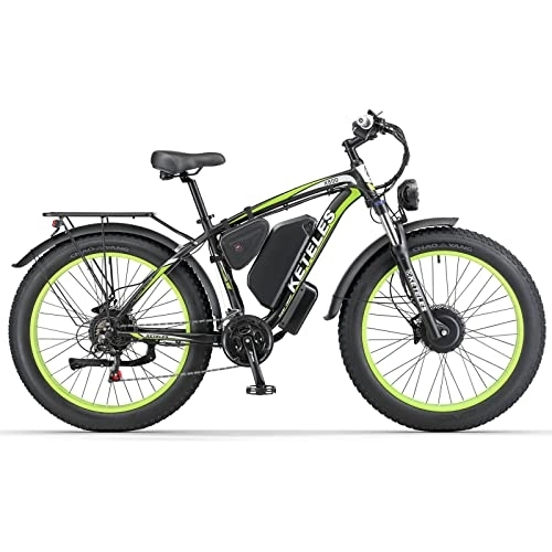 Vélos électriques : Kinsella K800 Batterie de vélo électrique à Double Moteur Vélo électrique de 26 Pouces de Large Pneu Vélo électrique 48V 23AH Vélo électrique Mountain Assist Vélo électrique