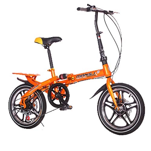 Vélos électriques : LETFF Adulte Pliant Vélo 20 Pouces Shift Absorption des Chocs Garçons Et Filles Un Vélo De Roue, Yellow