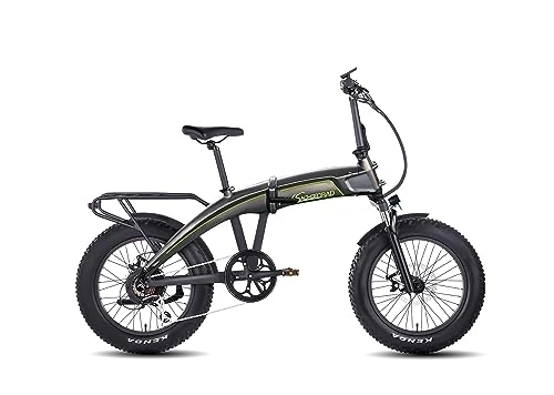 Vélos électriques : SachsenRAD Vélo Pliant électrique Safari F6, 36 V / 10, 4 Ah / 374, 4 Wh Fatbike StVZO| Moteur Central 85 Nm | Guide des câbles Interne | Anodisation de Haute qualité | Ebike vélos électriques pliants