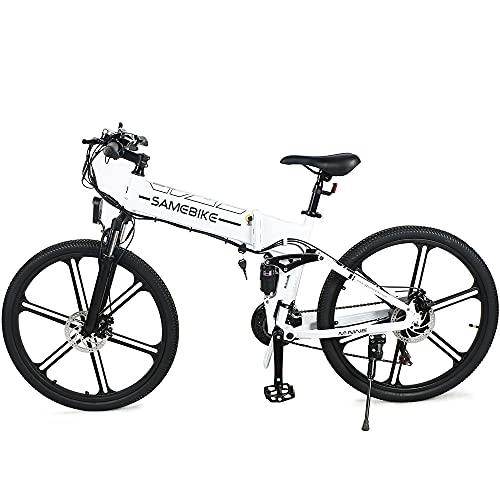 Vélos électriques : SAMEBIKE LO26-II La Nouvelle Version Vélos électriques Velo Electrique Pliable 26 * 1.95 Pouces VTT Shimano 21 Vitesse Couleur TFT Affichage