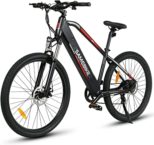 Vélos électriques : SAMEBIKE M275 Velo Electrique VTT Electrique avec Batterie 48V10.4AH Vélos électriques 27.5 Pouces pour Adultes Noir