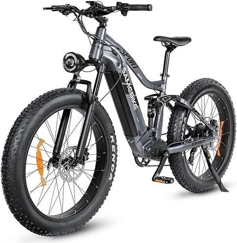 Vélos électriques : SAMEBIKE Vélo Électrique, 26" VTT Fat Bike Electrique Adulte, Batterie 48V / 17Ah, 4.0 Fat Tire Vélo de Montagne Électrique E Bike Ville