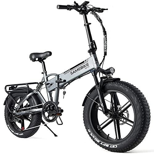 Vélos électriques : SAMEBIKE Vélo électrique 20 Pouces Vélo électrique Montagne Vélo électrique Pliable avec Batterie Amovible 48V10.4Ah Velo Electrique Adultes XWLX09 Fat Tire