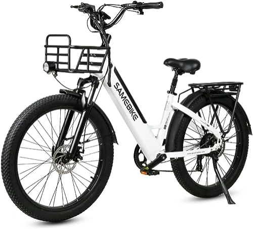 Vélos électriques : SAMEBIKE vélo électrique 26 * 3.0 Fat Tire Batterie Amovible 48v14ah, VTT Velo Electrique 7 Vitesses Adulte