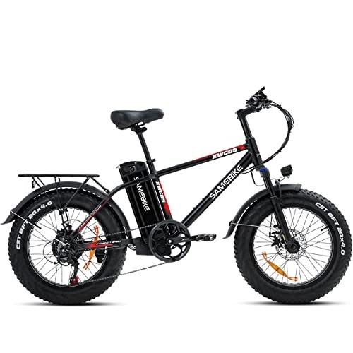 Vélos électriques : SAMEBIKE XWC05 Vélos Électriques Adultes avec Batterie Détachable 48V 13AH VTT Électriques 20x4.0 Fat Tire Vélo Électrique Shimano 7 Vitesses