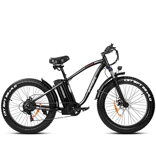 Vélos électriques : SAMEBIKE YY26 vélo électrique adulte 26x4.0 pouces gros pneu VTT électrique 48V 15Ah batterie détachable plage de neige