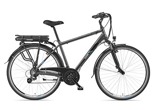 Vélos électriques : Telefunken Vélo électrique pour homme en aluminium 28" avec dérailleur Shimano 21 vitesses, vélo de trekking Pedelec avec moteur arrière 250 W 10, 4 Ah, batterie 36 V XT481 Expedition