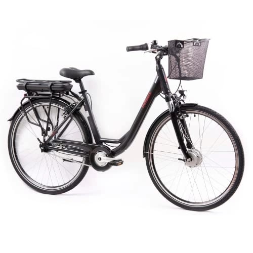 Vélos électriques : TRETWERK Vélo électrique 28" pour femme Pedelec – Cloud Pro noir – Vélo de ville électrique pour femme avec panier à vélo et moyeu Shimano Nexus 7 vitesses – Vélo électrique avec moteur avant 250 W,