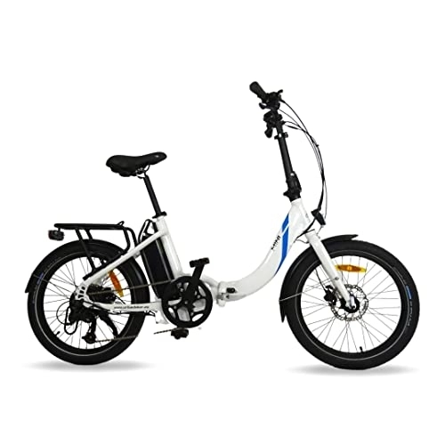 Vélos électriques : URBANBIKER - vélo électrique Pliant Mini, Batterie Lithium Samsung 36 V 14 Ah (504 Wh) Moteur 250W, Freins, 20 Pouces, Blanc