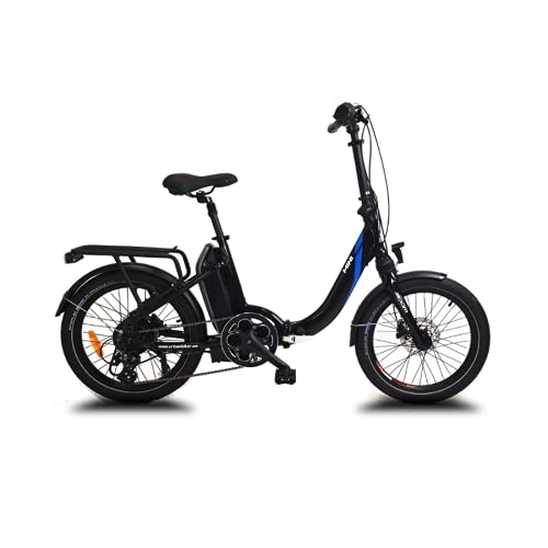 Vélos électriques : URBANBIKER - vélo électrique Pliant Mini, Batterie Lithium Samsung 36 V 14 Ah (504 Wh) Moteur 250W, Freins hydrauliques Shimano, 20 Pouces, Noir
