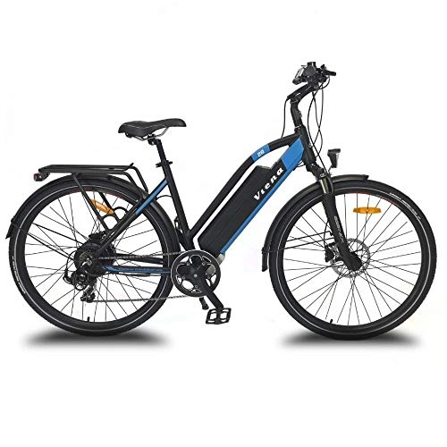 Vélos électriques : URBANBIKER vélo électrique VTC VIENA (Bleu 26"), Batterie Lithium-ION Cellules Samsung 840Wh (48V et 17, 5Ah), Moteur 350W, 26 Pouces, Freins hydraulique Shimano.