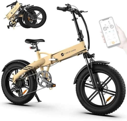 Vélos électriques : Velo Electrique 20" Fat Bike, Vélo électrique Pliable, VTT Electrique Bike E-Bike Urbain avec Moteur Batterie 36V / 14.5Ah, écran LCD, 7 Vitesses, Adulte Homme Femme