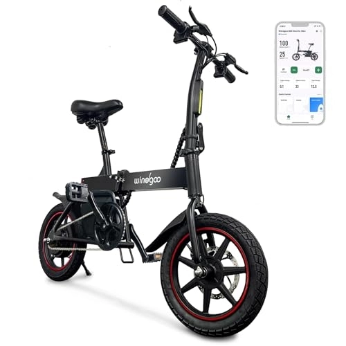 Vélos électriques : Velo Electrique Pliable, 14 Pouces vélo électrique Pliant Adulte, Contrôle Intelligent APP, Pas d'accélérateur, Autonomie 40-45km