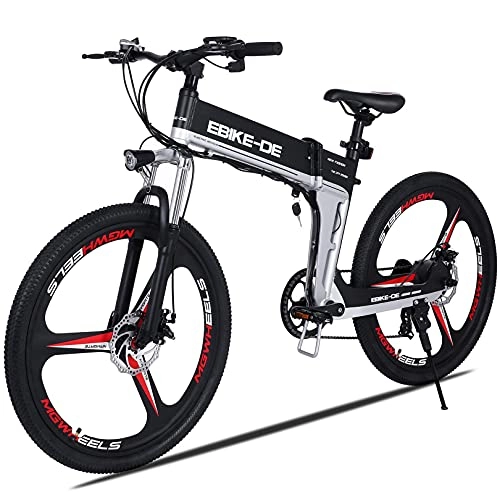 Vélos électriques : VIVI Vélo Électrique Pliable Adulte Vélo de Montagne avec 26" Roue Intégrée, Moteur 250W, Batterie 36V, Engrenages 21 / 7 Vitesses, 24km / h / Kilométrage de Recharge Jusqu'à 40km