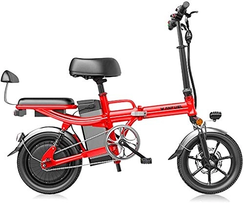 Vélos électriques : Vélo électrique Pliable, Vélo de neige électrique, vélos électriques rapides pour adultes léger plike polfike eBike pour la navette et les loisirs - roues de 14 pouces, suspension arrière, assistance