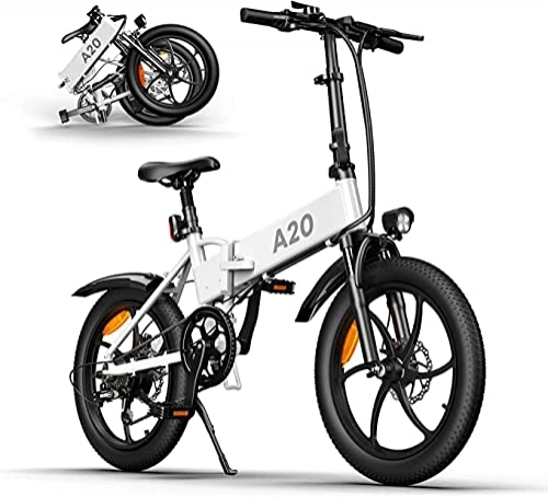 Vélos électriques : Vélos électriques Pliables, ADO A20+ 250 W Ebike, vélos électriques Adultes, 36 V 10, 4 Ah Batterie Lithium-ION Mountain Ebike, Vitesse maximale 25 km / h
