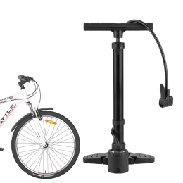 Firulab Bombas de bicicleta Bomba de aire para bicicleta – Inflador ergonómico de piso de bicicleta con válvulas Presta y Schrader, accesorios de neumáticos para bicicletas de montaña, colchones de aire, baloncesto, bicicletas