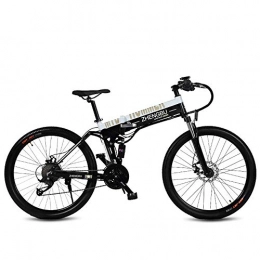 AIAI Bici elettriches AIAIⓇ 26"Ebike Pieghevole, 27 velocità Mountain Bike, 240W 48V 10Ah, Telaio e Cerchio in Lega di Alluminio, Sospensione Completa
