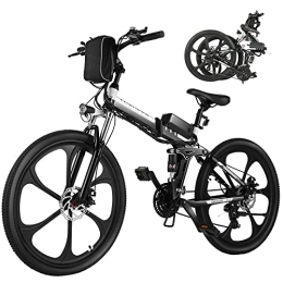 Ancheer Bici elettriches ANCHEER Bike Elettrica pieghevole con Pneumatici da 26", 3 Modalità di Guida, Batteria Rimovibile agli Ioni di Litio da 36 V / 8Ah, Sedile Regolabile